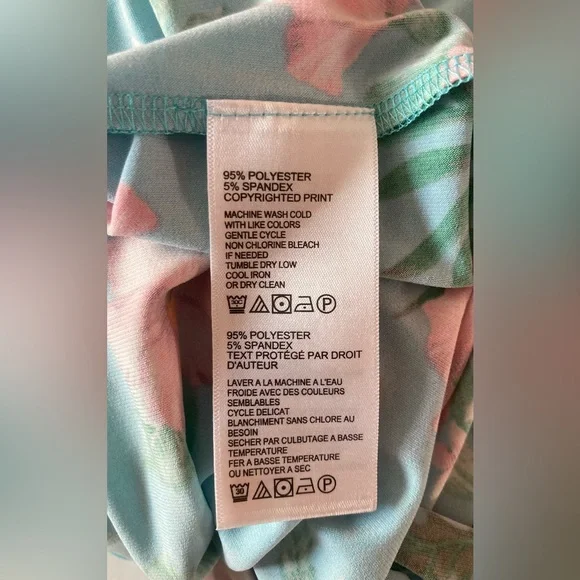 Tommy Bahama SZ M Sleeveless Tropical Floral Maxi Dress in Blue and Pink - Picture 7 of 12